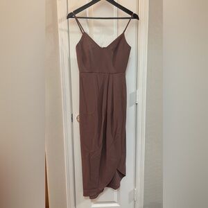 Lulus Mauve Spaghetti Strap Midi Dress
